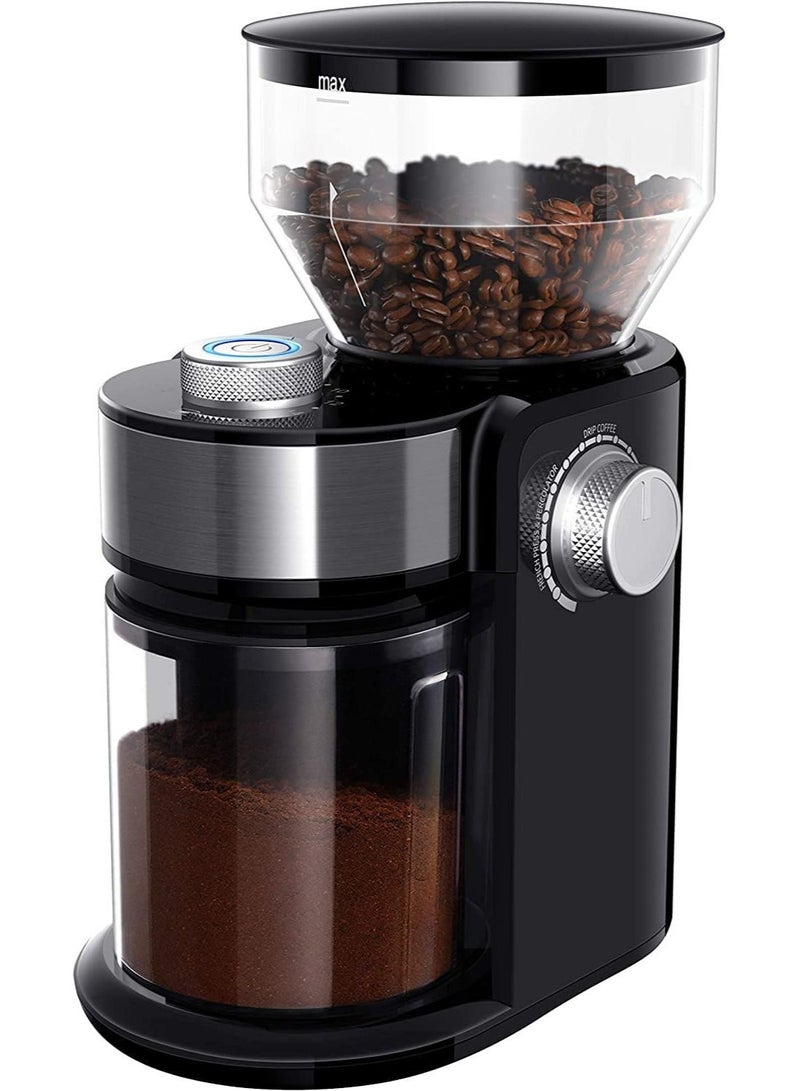 Electric Coffee Grinder Adjustable Grinder with 16 Precise Grind Settings Suitable for 2 to 14 Cups Black