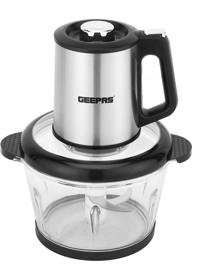 Compact Multi Chopper With Two Speed Levels And Double Blade Assembly 3 L 500 W GMC42024 Silver, Black