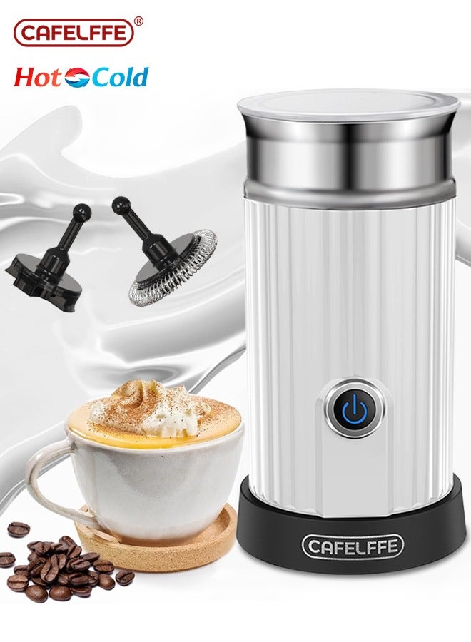 Milk Frother 4 In 1 Electric Milk Steamer Automatic Hot And Cold Milk Foam Machine For Latte Cappuccino And Macchiato 550W 230ML White