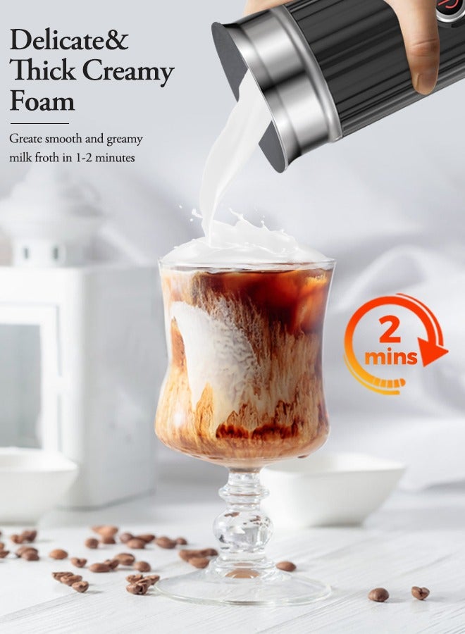 Electric Milk Frother 4 In 1 Coffee And Milk Steamer Hot Cold Milk Frothing For Latte And Cappuccino