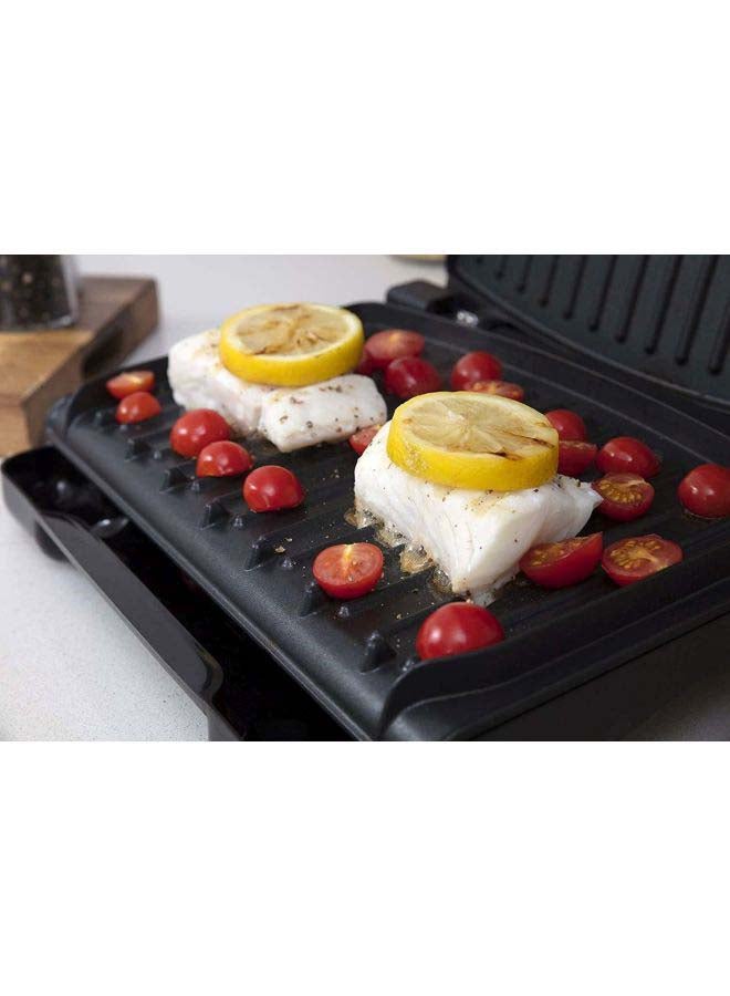 Medium Electric Indoor Grill, 75cm Cord, Non-Stick, Adjustable Cooking Options 1650 W 25040 Red/Black