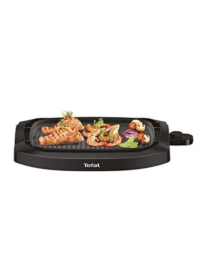 Grill | Plancha Electric Smokeless Grill with Lid |  Non-stick |2 Years Warranty | 2000 W CB6A0827 Black/Clear