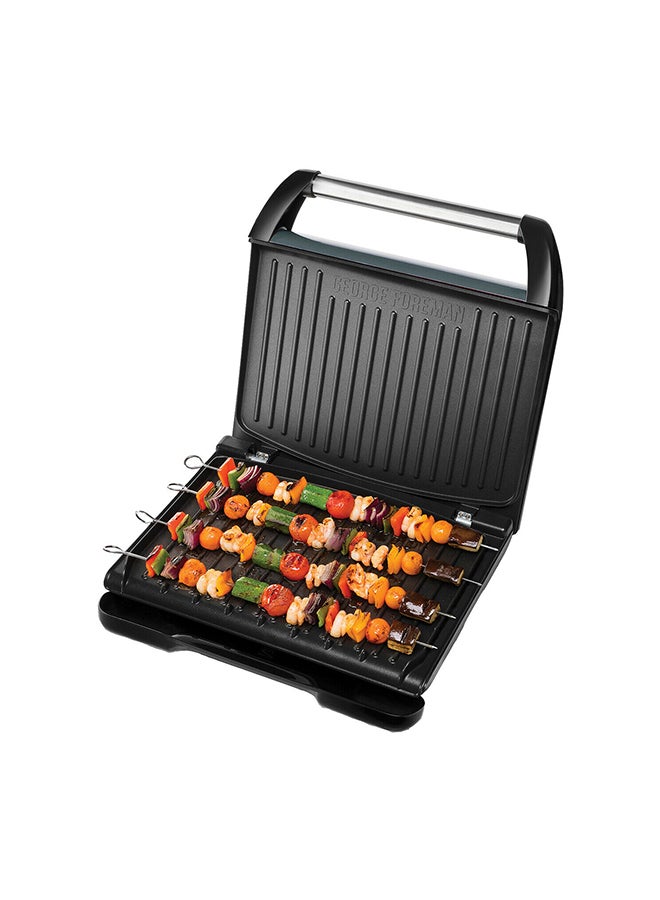 Electric Grill - Non-Stick Indoor Griddle, Panini & Sandwich Maker, Stainless Steel 1850 W 25051 Gunmetal/Black