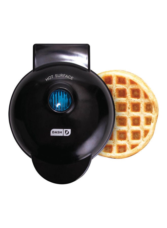 Waffle Maker For Individual Waffles With Easy To Clean, Non-Stick Surfaces, 4-Inch 350 W DMW001BK Black