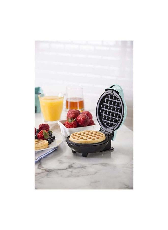 Waffle Maker For Individual Waffles With Easy To Clean, Non-Stick Surfaces, 4-Inch 350 W DMW001AQ Green/Black