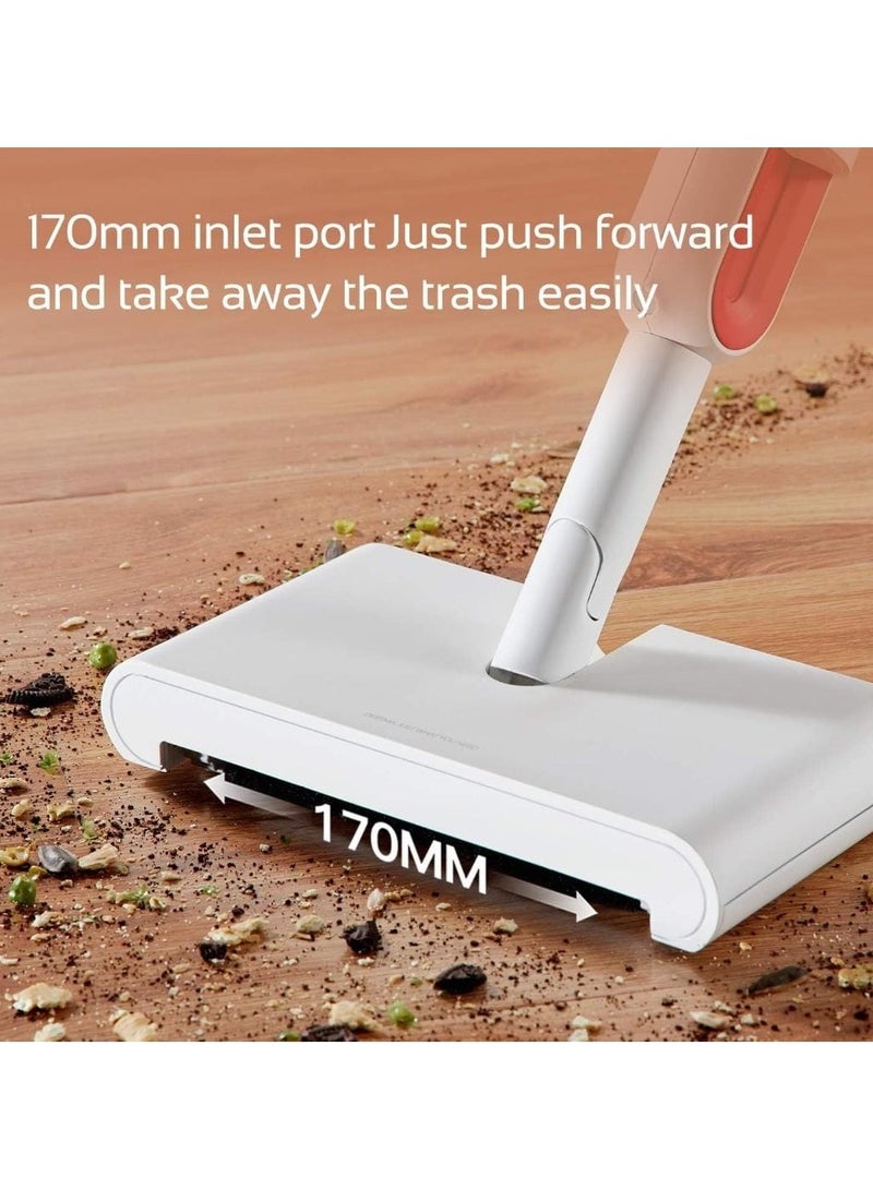 2 in1 Smart Cordless Handheld Rotatable Sweeper With Water Spraying Mop Floor Cleaner TB900 230ML Dustbin 0.28L Water Tank 360 Rotation 70mm Wide Inlet for Tiles, Marbles Other White