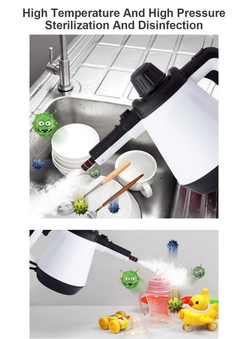 Steam Cleaner, 1200 W, 3 Bar sSteam Pressure, 400ml Capacity,  High Temperature Kills 99.99% of Viruses & Bacteria