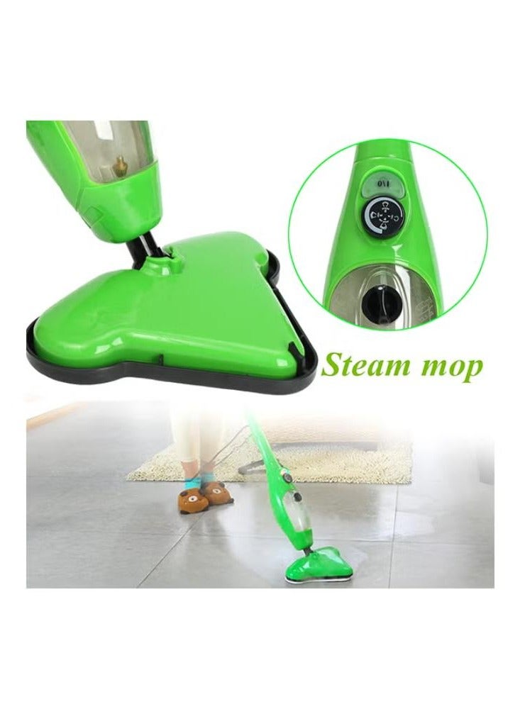 5-In-1 Portable Steam Mop Cleaner Set 0.38L x5 Green/Black/White