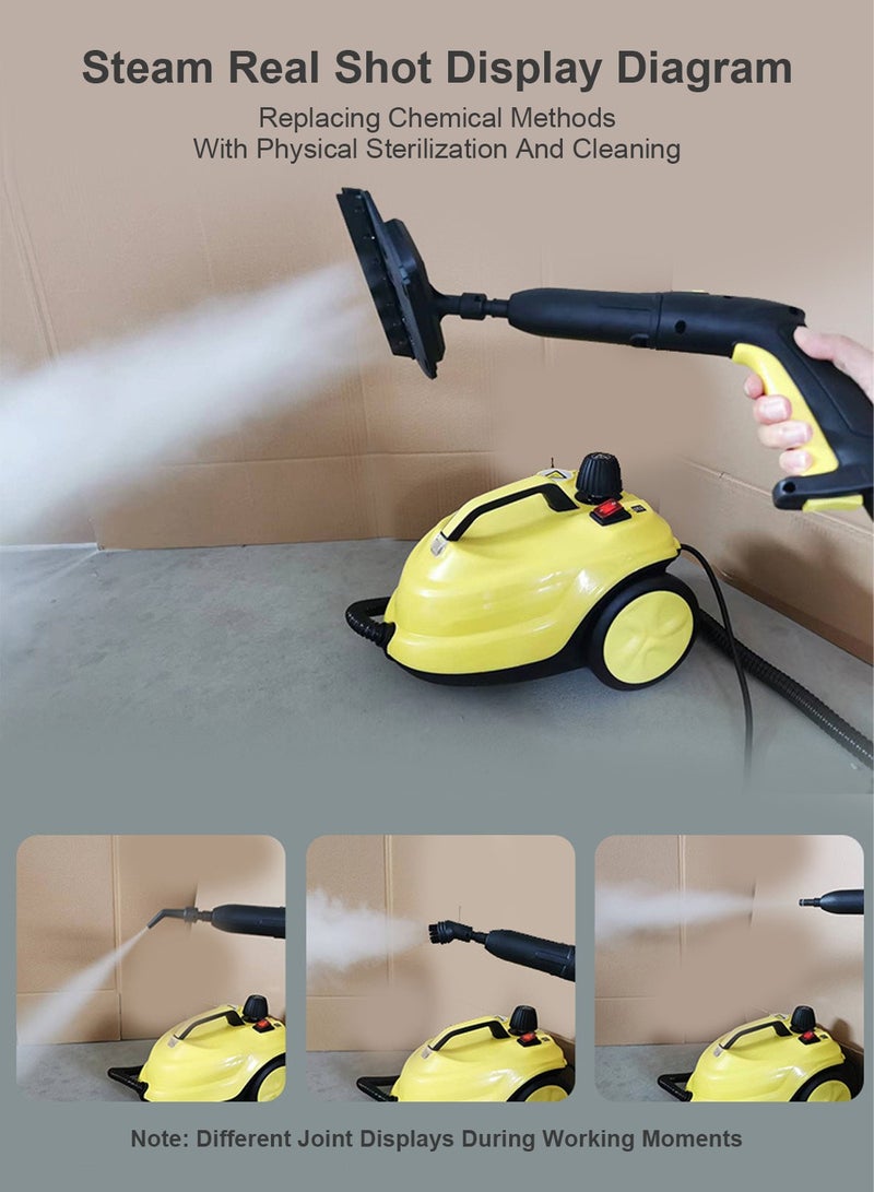 Steam Cleaner, 2000 W, 5 Bar Steam Pressure, 2 Liter Tank Capacity,  High Temperature Kills 99.99% of Viruses & Bacteria