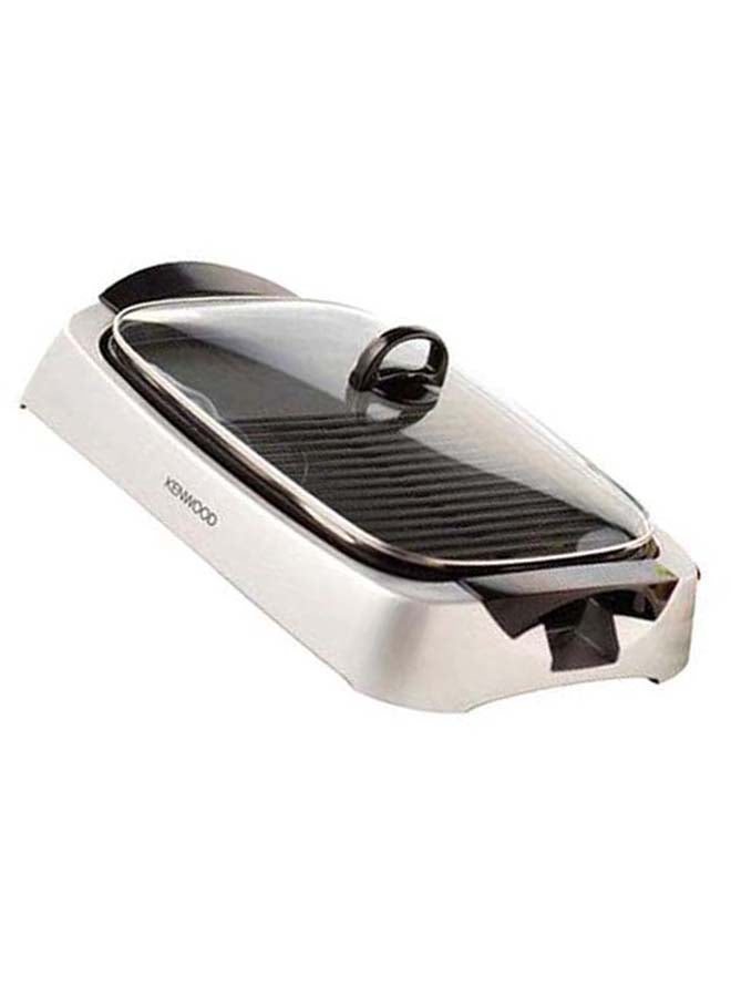 Health Grill, Glass Lid, Variable Temperature Control, Drip Tray, Oil Draining Channels, 2000 W HG266 Silver/Black