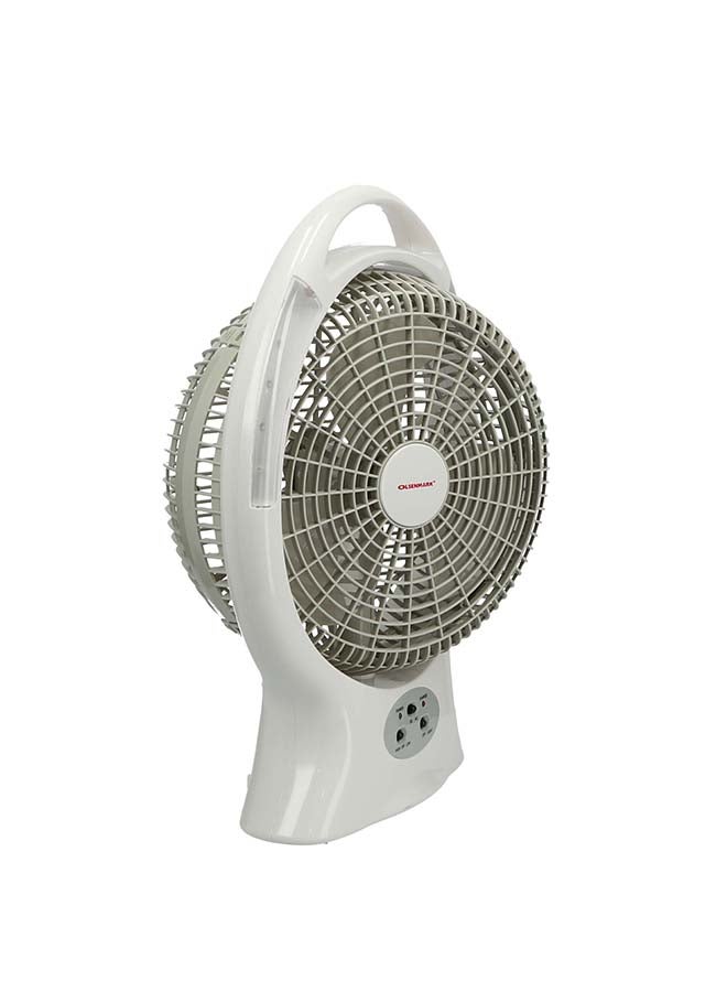 Rechargeable Desktop Fan With LED OMF1579 White/Grey