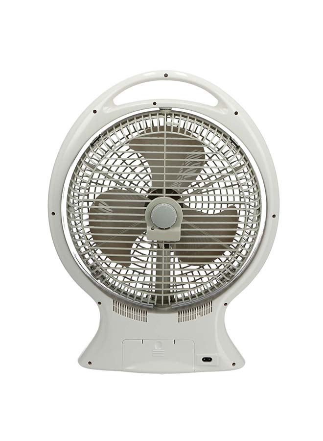 Rechargeable Desktop Fan With LED OMF1579 White/Grey