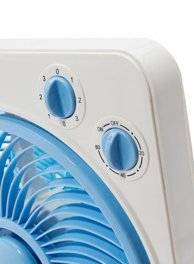 Powerful Personal 10 Inch Desk Box Fan With Copper Motor KNF6025N White/Light Brown