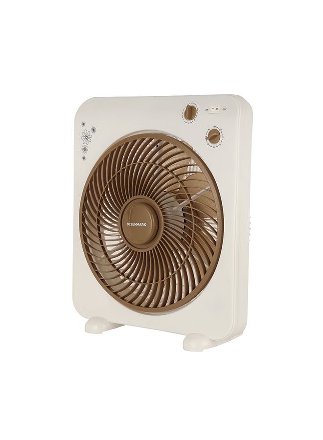 Protable Box Fan OMF1759 White/Brown