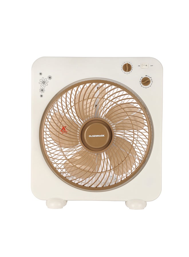 Protable Box Fan OMF1759 White/Brown