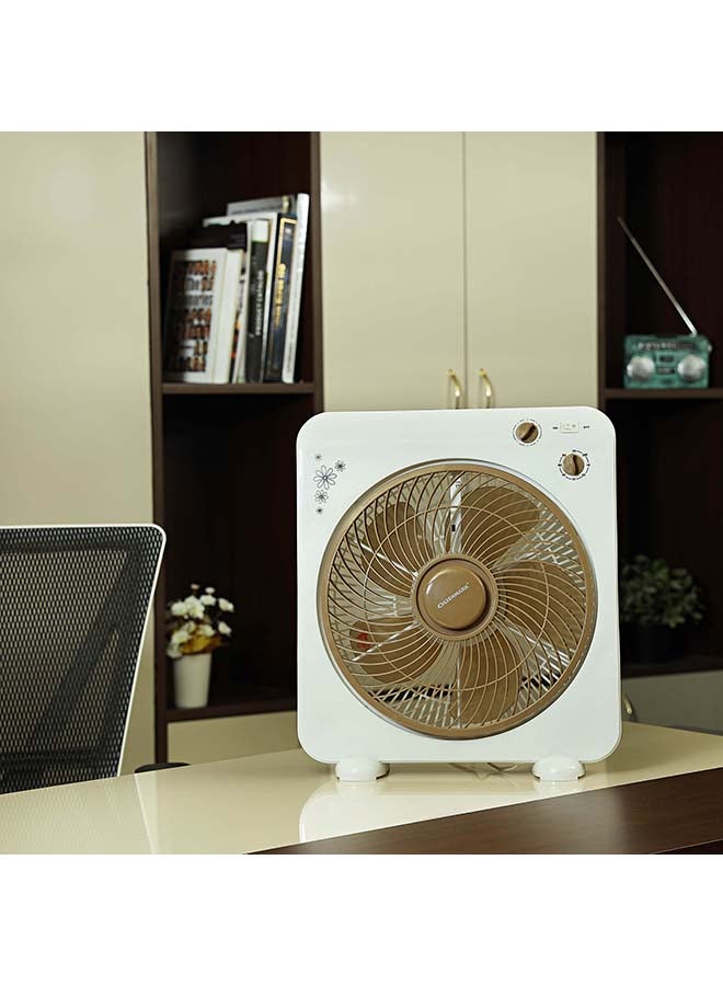 Protable Box Fan OMF1759 White/Brown