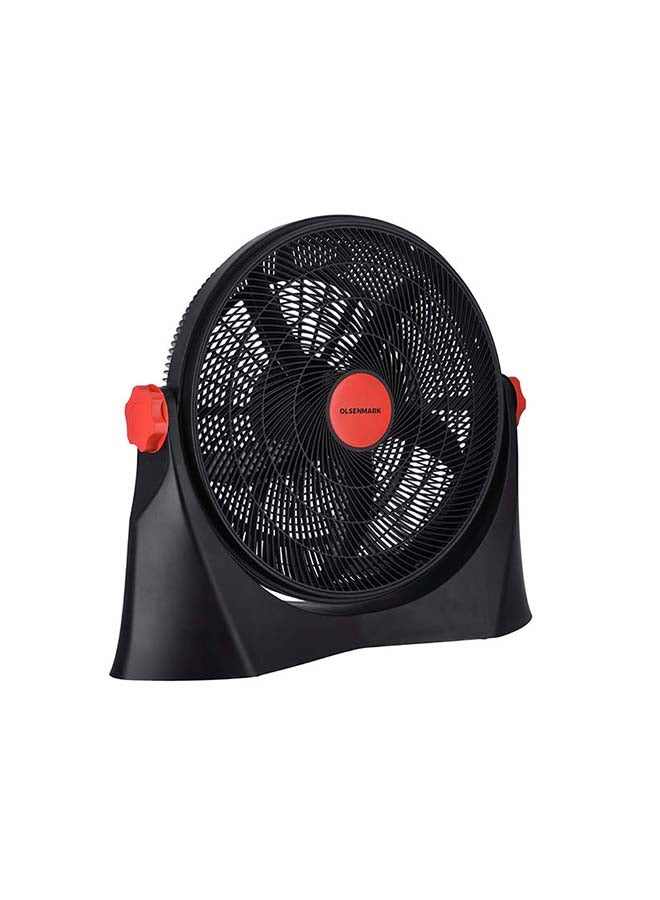 Heavy Duty Floor Fan - 3 Speeds, 5 Leaf Blade with Safety Grill OMF1799 Black