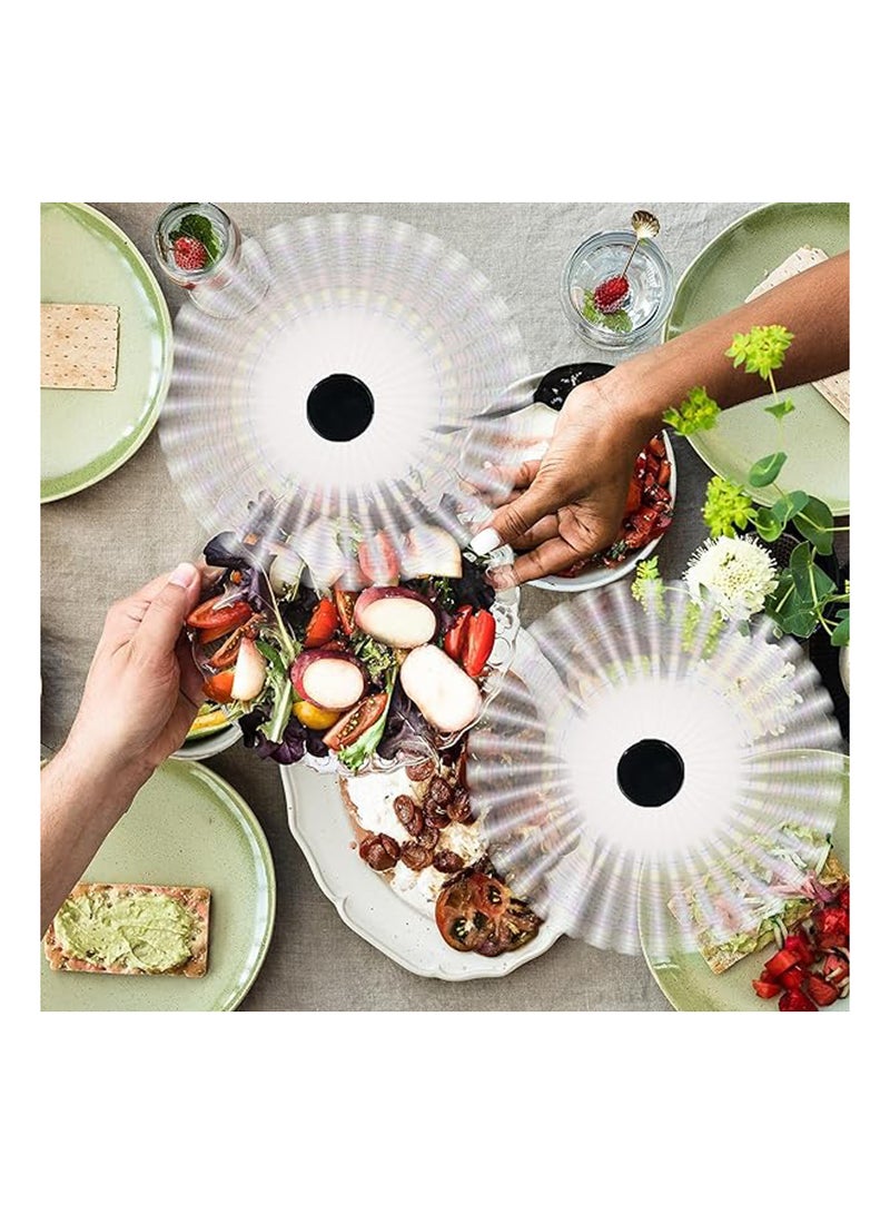 Fly Repellent Fan, Fly Fans for Tables, Eco-Friendly Fly Insect Mosquito Repellent Fan, Bug Fan, Keep Flies Bugs Away from Food, Insect Away Lightweight Portable, Camping Meal Home Restaurant (2PCS)
