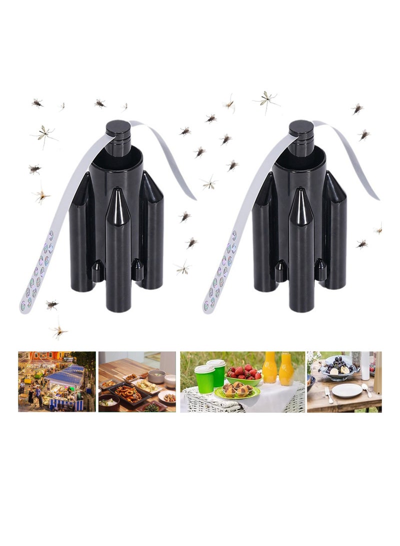 Fly Repellent Fan, Fly Fans for Tables, Eco-Friendly Fly Insect Mosquito Repellent Fan, Bug Fan, Keep Flies Bugs Away from Food, Insect Away Lightweight Portable, Camping Meal Home Restaurant (2PCS)