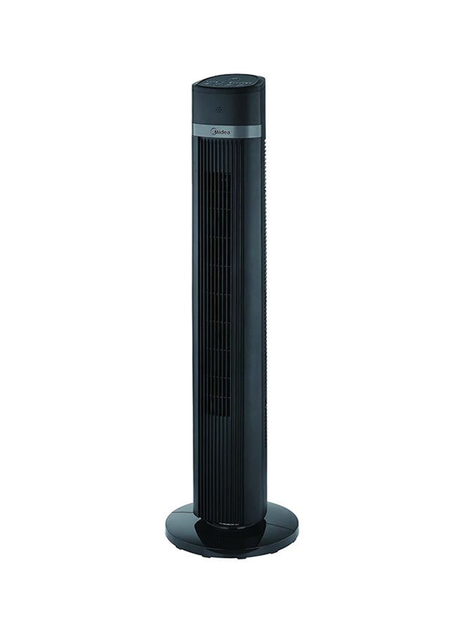 Midea Tower Fan with Multifunction Remote Control, 3 Wind modes-Natural | Slumberous & Normal, Three Dimensional Angle Air Flow, 15 Hours Timer Perfectly Suitable for Home or Office FZ1018TRB Black