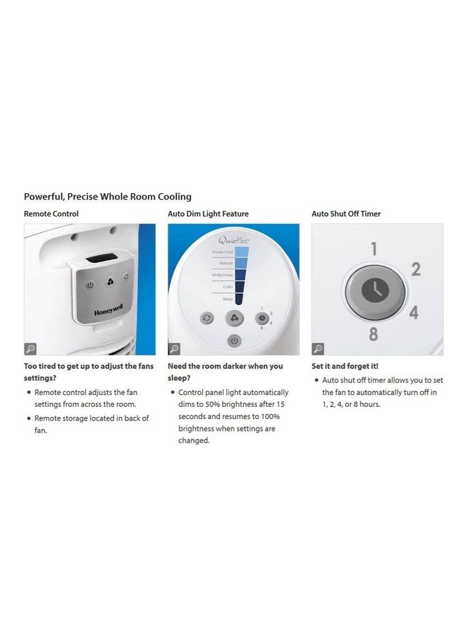 QuietSet Tower Fan with Remote Control HYF260E White