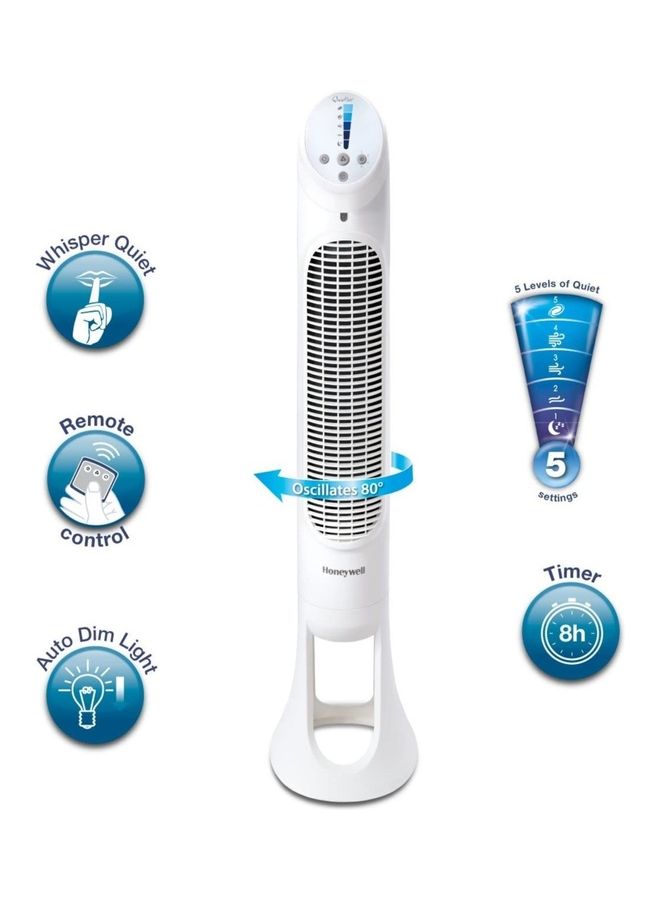 QuietSet Tower Fan with Remote Control HYF260E White