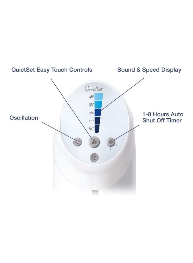 QuietSet Tower Fan with Remote Control HYF260E White