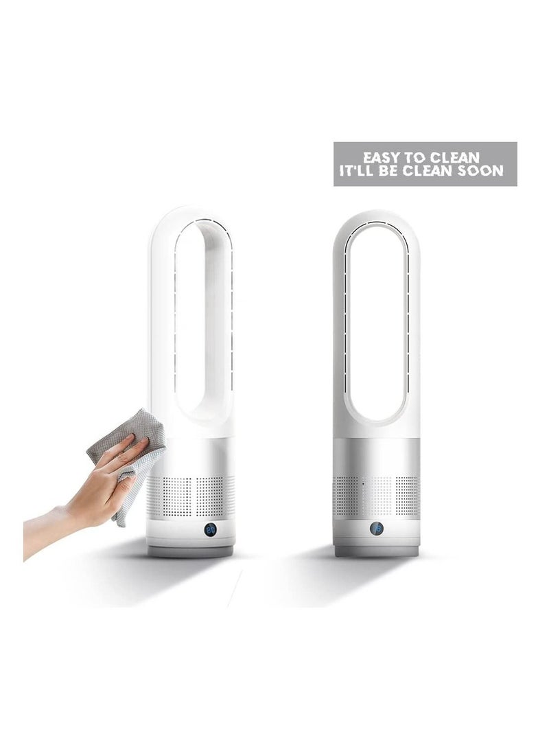 Adjustable Bladeless Fan Ultraquiet Air Purification Tower Fan Remote Control Cycle