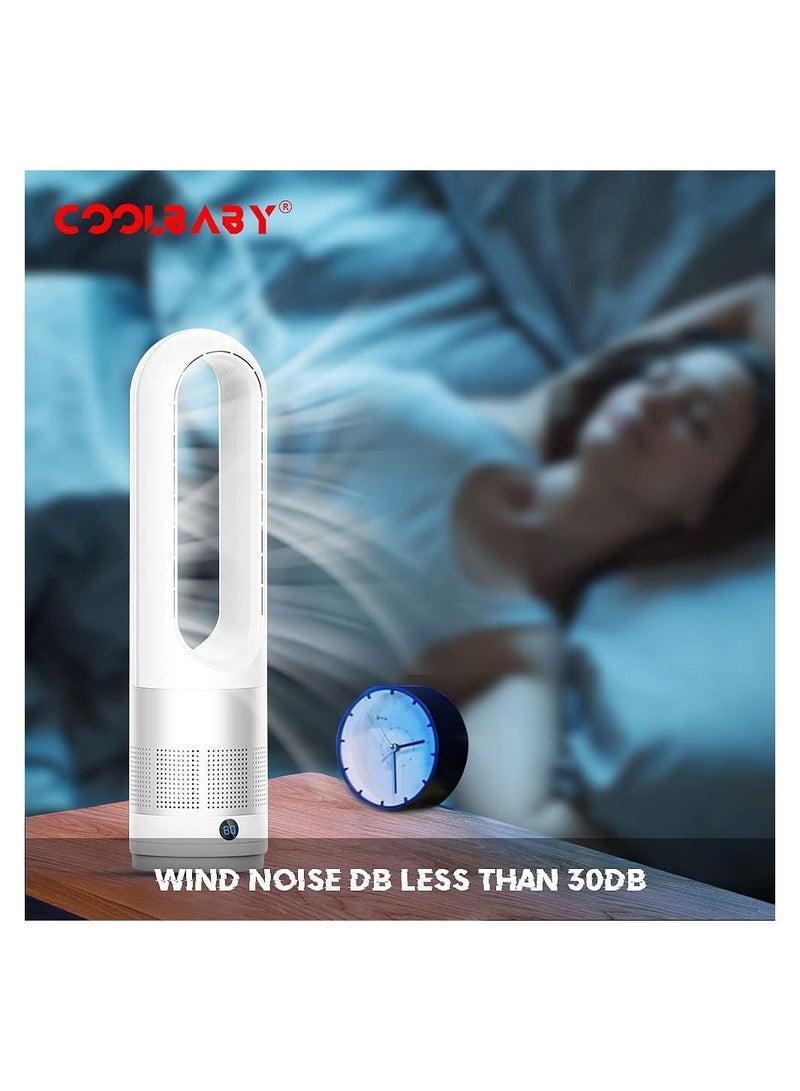 Adjustable Bladeless Fan Ultraquiet Air Purification Tower Fan Remote Control Cycle