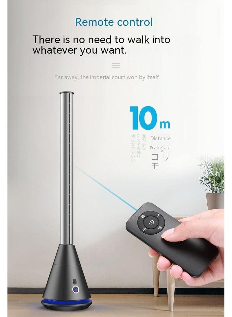 COOLBABY Vertical Leafless Floor Fan Shaking Head Electric Fan Household Circulating Fan Floor Tower Fan