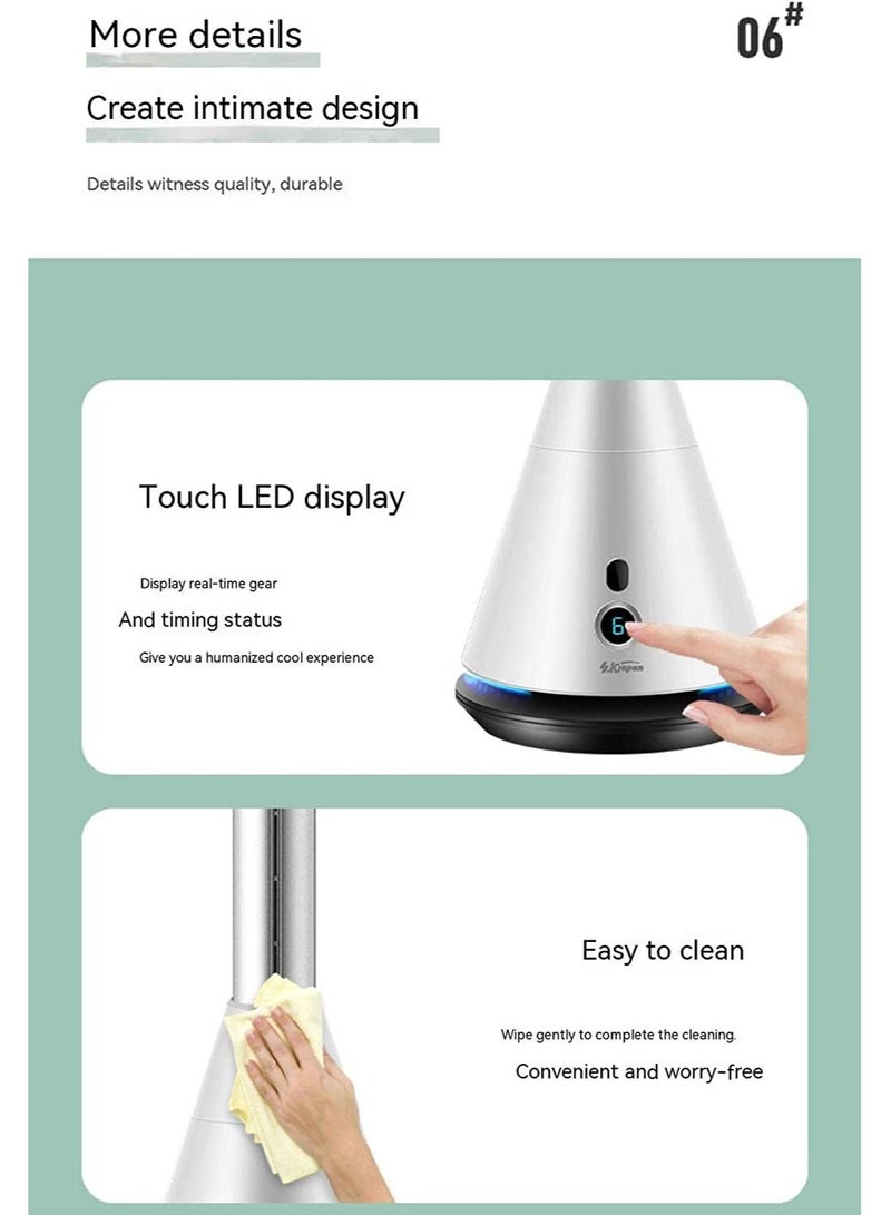 COOLBABY Vertical Leafless Floor Fan Shaking Head Electric Fan Household Circulating Fan Floor Tower Fan