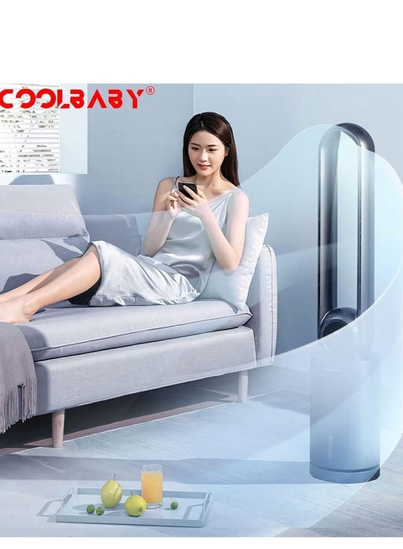 COOLBABY Bladeless Fan, Household Air Conditioning Fan Floor Water Cooled Fan, Tower Fan, Bladeless