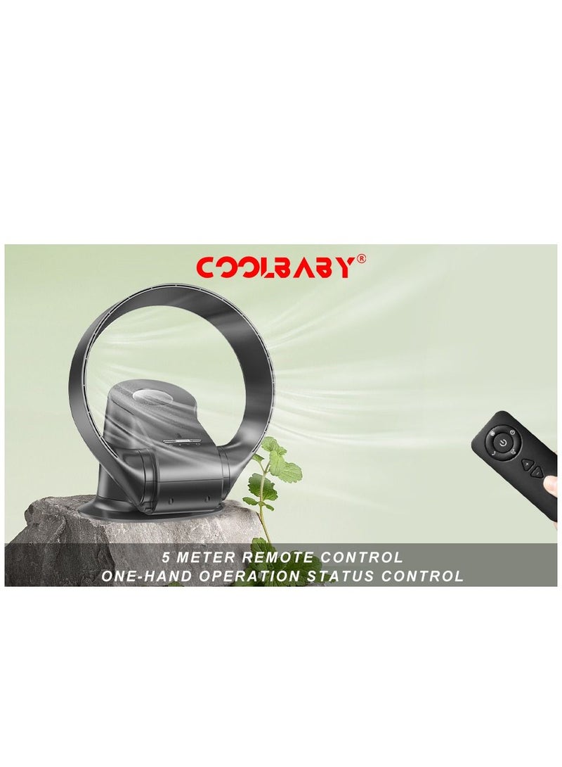 COOLBABY Bladeless Fan Household Electric Fan Wall-Mounted Electric Fan Desktop Remote Control Floor Fan Air Circulation Fan