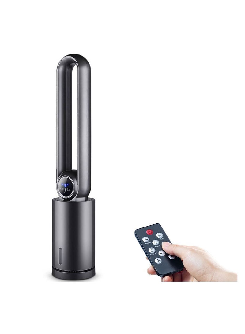 Bladeless Fan Household Air Conditioning Fan Floor Water Cooled Fan Tower Fan - Black