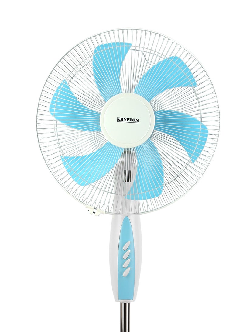 Stand Fan 3 Speed 6 Leaf blade Horizontal oscillation Adjustable height and tilt setting  50 W KNF6436 White/Blue