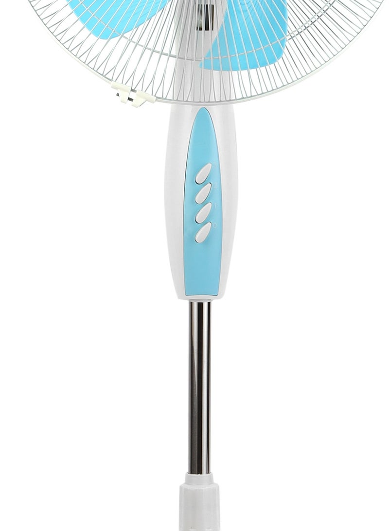 Stand Fan 3 Speed 6 Leaf blade Horizontal oscillation Adjustable height and tilt setting  50 W KNF6436 White/Blue