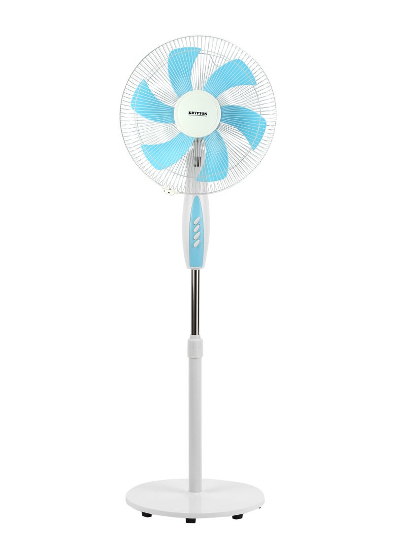 Stand Fan 3 Speed 6 Leaf blade Horizontal oscillation Adjustable height and tilt setting  50 W KNF6436 White/Blue