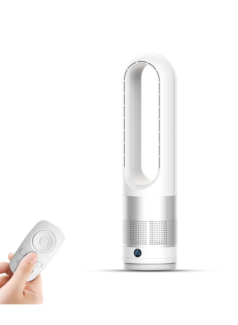 Coolbaby Coolbabyadjustable Bladeless Fan Ultra Quiet Air Purification Tower Fan Remote Control Cyclewhite, silver