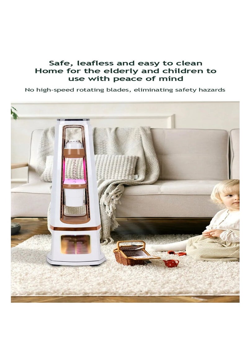 5 in 1 Smart Bladeless Fan with Multifunctional Aromatherapy Diffuser Fan│Water Droplets Fan│Humidifier Air Cooler Fan and Remote Control Air Purifier Fan & Tower fan