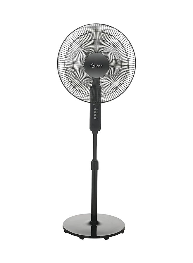 Pedestal Stand Fan with SQD Motor, 16 inch, 3D Oscillation Directions, 3 Speed Levels & Adjustable Height, 3 Leaf Blade with 7.5 Hours Timer, Best for Home & Office 50 W FS4019K Black