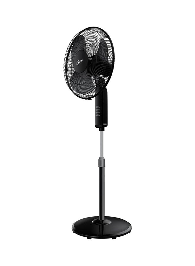 Pedestal Stand Fan with SQD Motor, 16 inch, 3D Oscillation Directions, 3 Speed Levels & Adjustable Height, 3 Leaf Blade with 7.5 Hours Timer, Best for Home & Office 50 W FS4019K Black