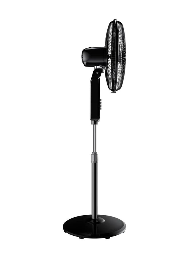 Pedestal Stand Fan with SQD Motor, 16 inch, 3D Oscillation Directions, 3 Speed Levels & Adjustable Height, 3 Leaf Blade with 7.5 Hours Timer, Best for Home & Office 50 W FS4019K Black