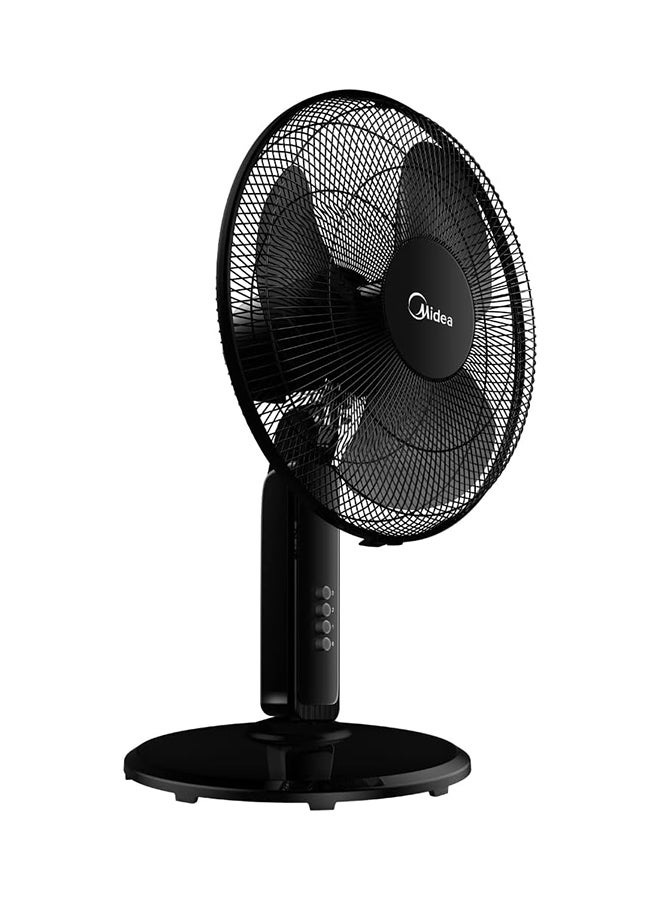 Pedestal Stand Fan with SQD Motor, 16 inch, 3D Oscillation Directions, 3 Speed Levels & Adjustable Height, 3 Leaf Blade with 7.5 Hours Timer, Best for Home & Office 50 W FS4019K Black