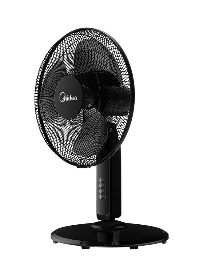 Pedestal Stand Fan with SQD Motor, 16 inch, 3D Oscillation Directions, 3 Speed Levels & Adjustable Height, 3 Leaf Blade with 7.5 Hours Timer, Best for Home & Office 50 W FS4019K Black