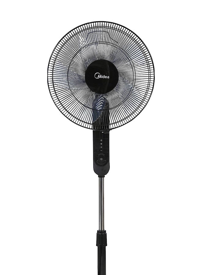 Pedestal Stand Fan with Remote Control, 16 inch, 3D Oscillation Directions, 3 Speed Levels & Adjustable Height, 5 Leaf Blade with 7.5 Hours Timer, Best for Home & Office FS4015FR Black