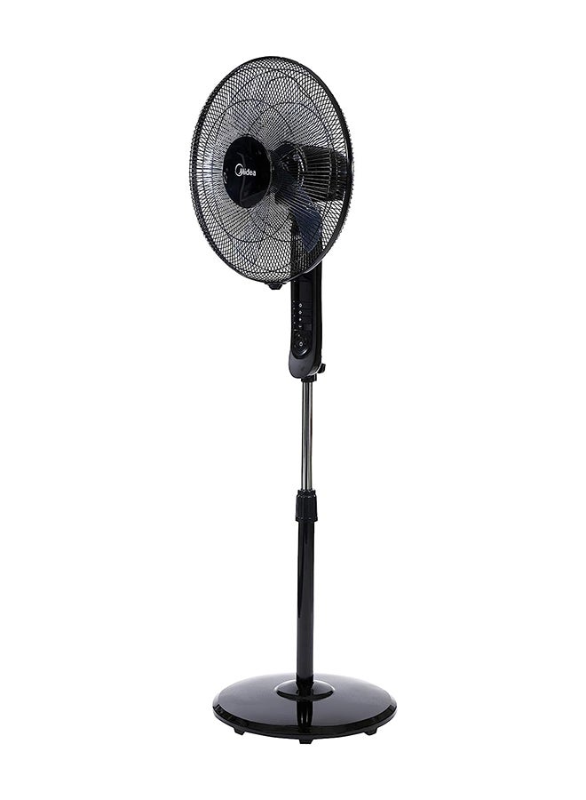 Pedestal Stand Fan with Remote Control, 16 inch, 3D Oscillation Directions, 3 Speed Levels & Adjustable Height, 5 Leaf Blade with 7.5 Hours Timer, Best for Home & Office FS4015FR Black