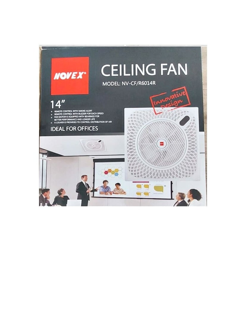 Remote Control Box Ceiling Fan 60x60 With Triple Color Light