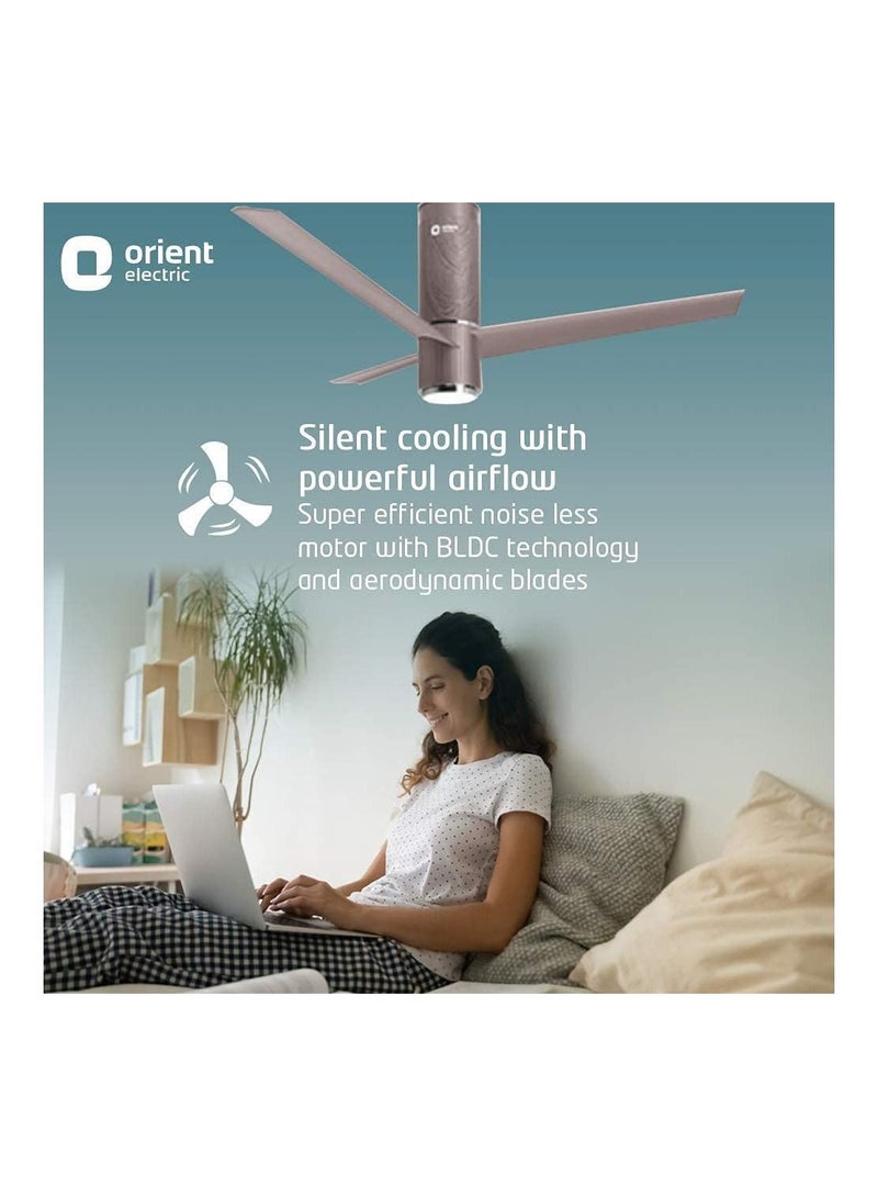 Orient Electric Aeroslim Smart Ceiling Fan with Remote & Under Light (Brown, 1200mm)