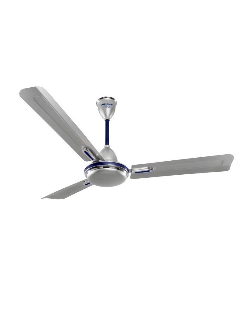 Orient Electric Quasar Ornamental 56 inch Silver Blue Ceiling Fan