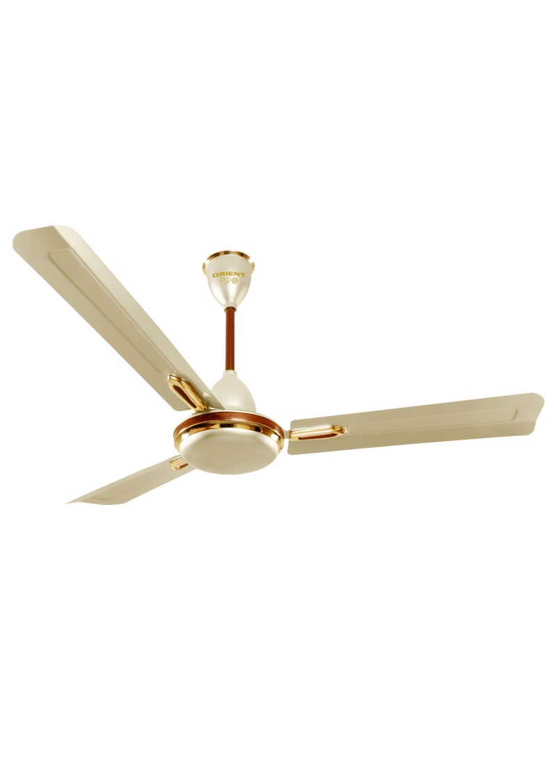 Orient Electric Quasar Ornamental 56 inch Metallic Ivory Cherry Ceiling Fan